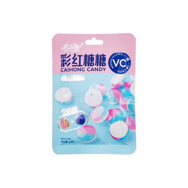 Конфеты с двойным вкусом и витамином С персик-черника, 18 г