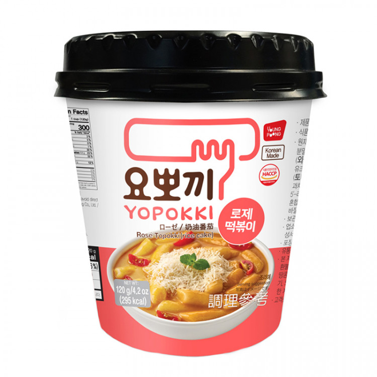 Рисовые палочки Токпокки с соусом Розе, стакан 120 гр
