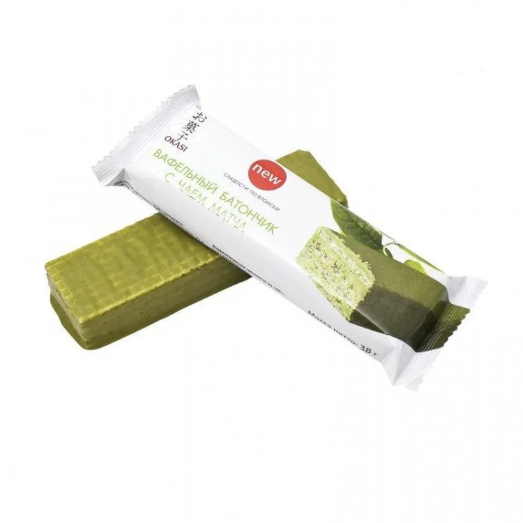 Батончик вафельный с чаем матча, 38 г