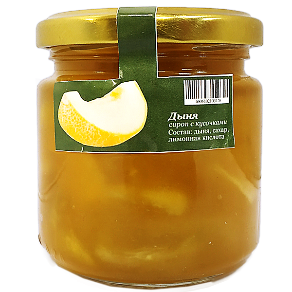 Варенье Дыня, сироп с кусочками, 270 гр