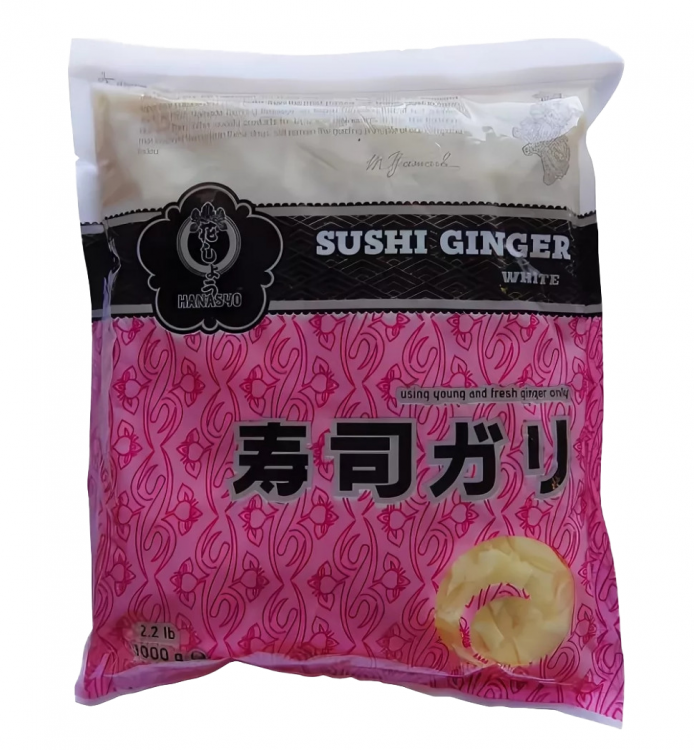 Имбирь маринованный белый Hanasyo, высшее качество, 1 кг