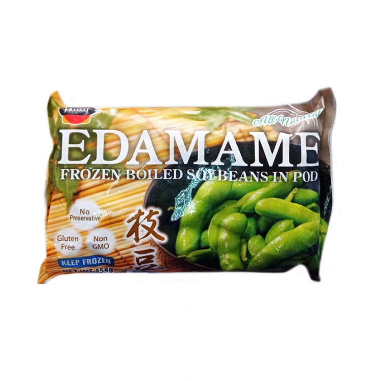 Бобы ЭДАМАМЕ в стручках J-Basket, 454 г