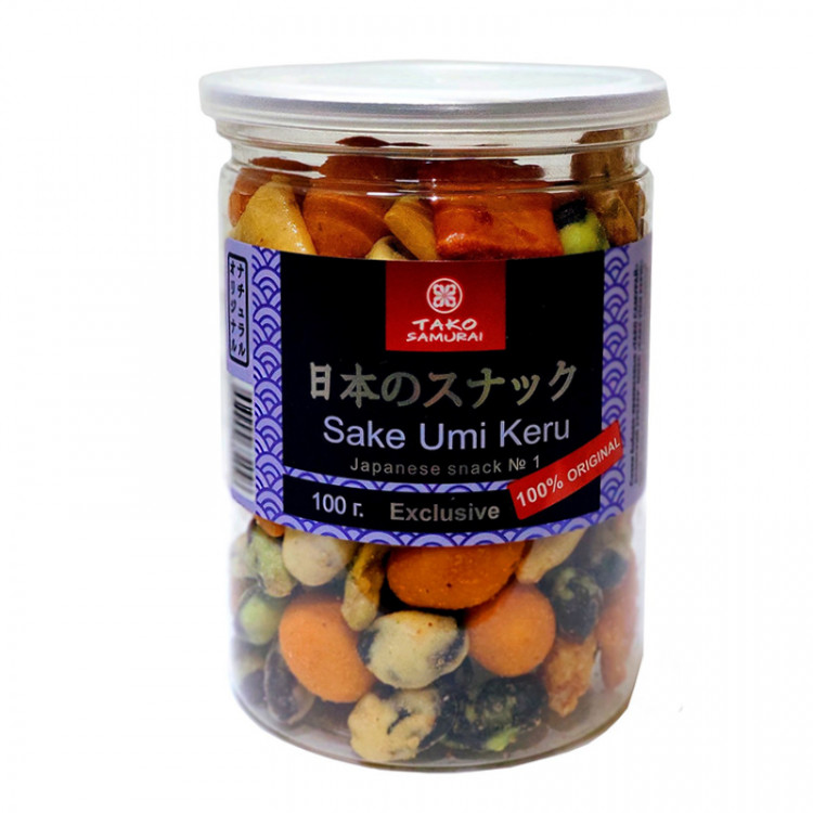 Японский крекер микс Саке Уми Керю, 100 гр