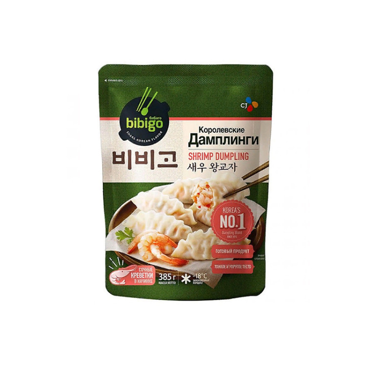 Дамплинги Бибиго Королевские с креветками, 385 г