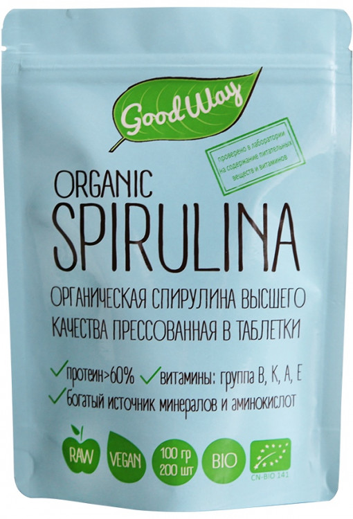 Спирулина таблетки, 100 г