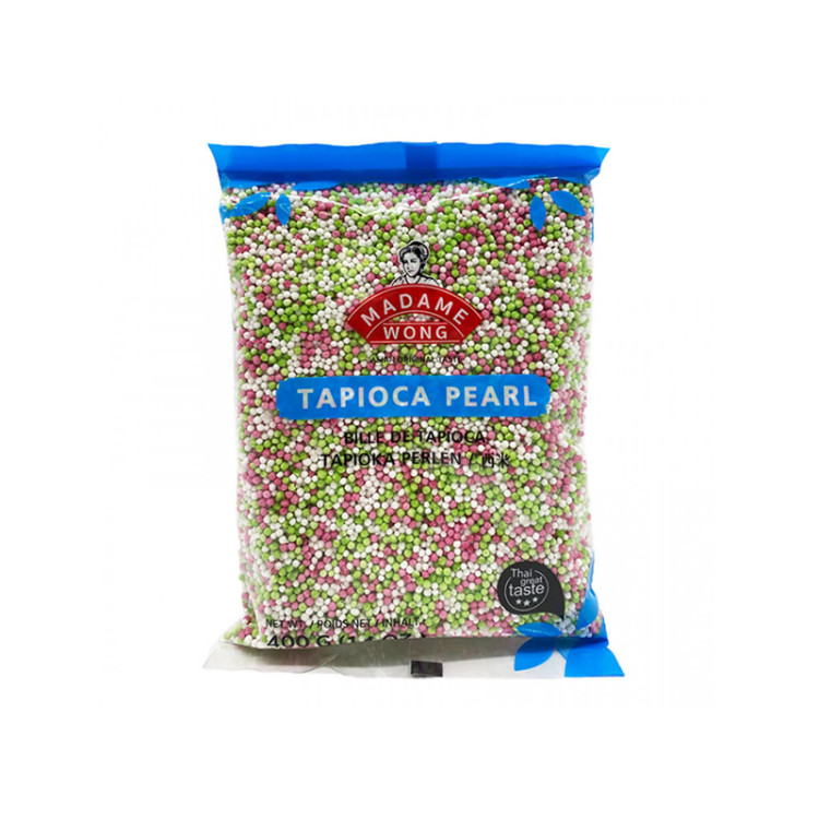 Крахмал разноцветный из тапиоки (шарики маленькие) MADAME WONG, 400 гр.