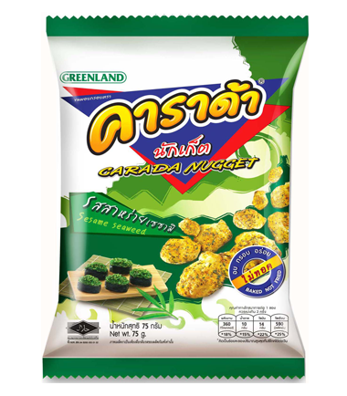 Наггетсы рисовые хрустящие с водорослями нори Carada, 75 гр