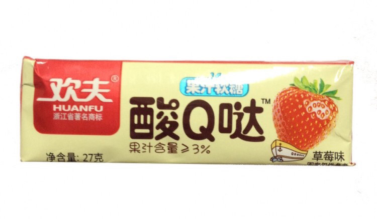 Жевательные конфеты Клубника Хуанфу, 27 гр