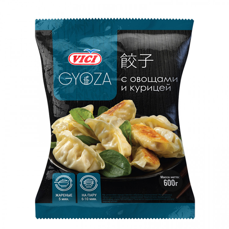 Пельмени гёдза с курицей и овощами VICI, 600 г