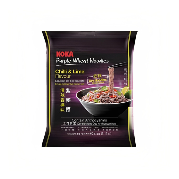 КОКА Сингапурская лапша б/п Перпл со вкусом лайма и чили, 60 г