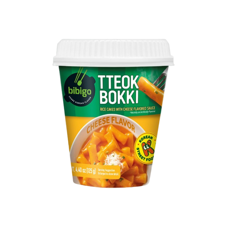 Рисовые палочки Токпокки с сырным соусом Bibigo CJ, стакан 125 г