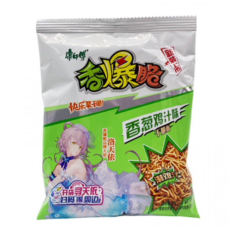 Лапша хрустящая со вкусом лука и курицы Kangshifu, 33 гр