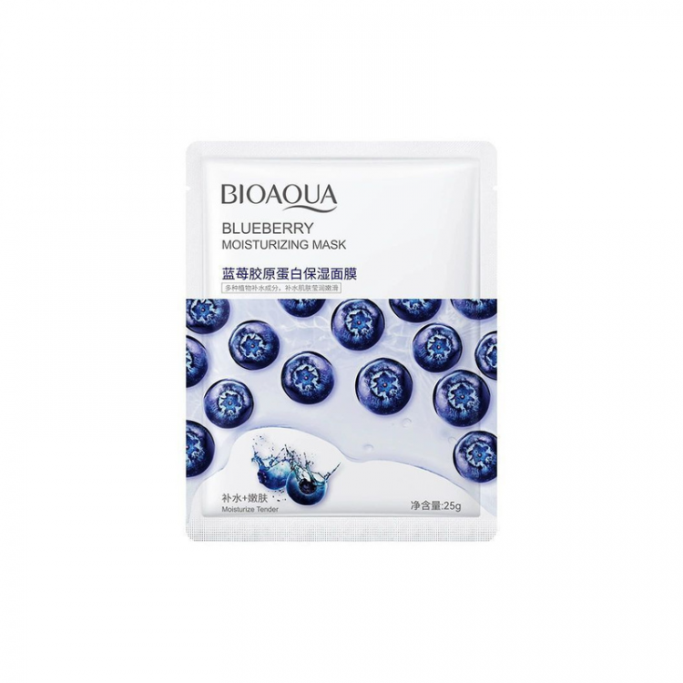Маска-салфетка для лица с экстрактом голубики Bioaqua, 30 г