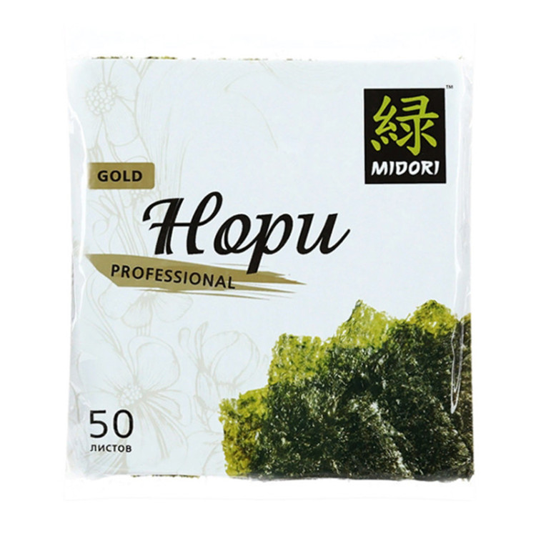 Водоросли Нори сушеные Мидори 50 л, 120 г