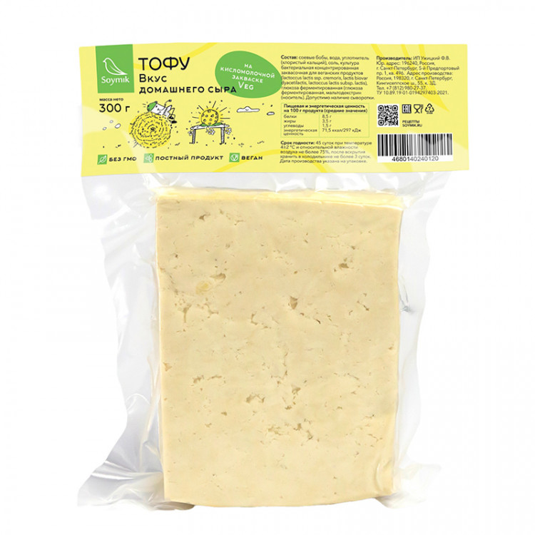 Тофу Вкус домашнего сыра, 300 гр