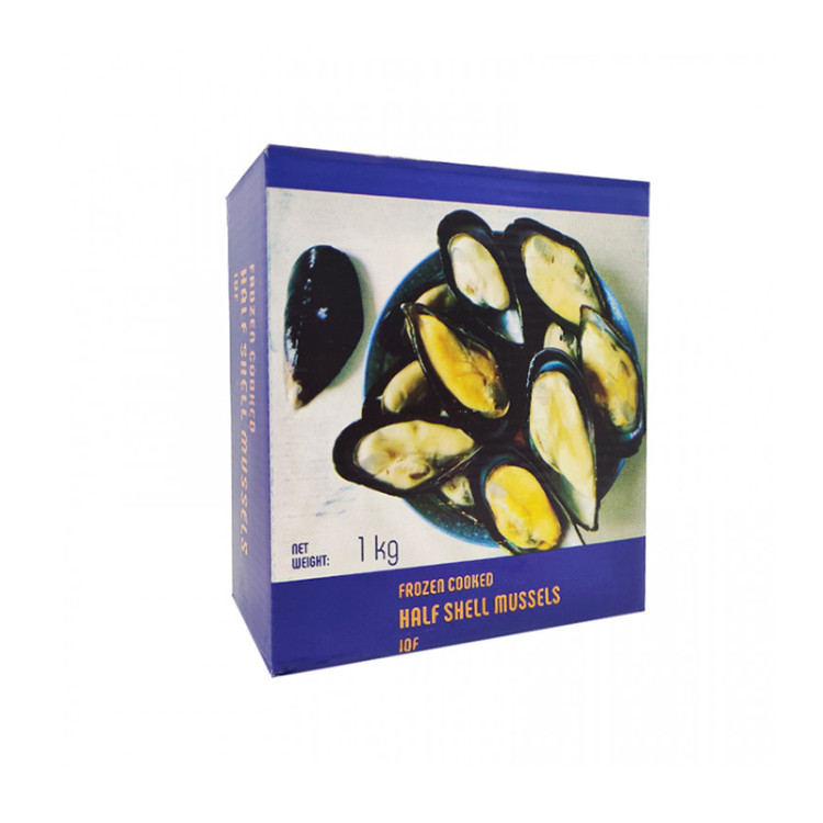 Зеленые Мидии в 1/2 раковине 30/40, 1 кг Китай