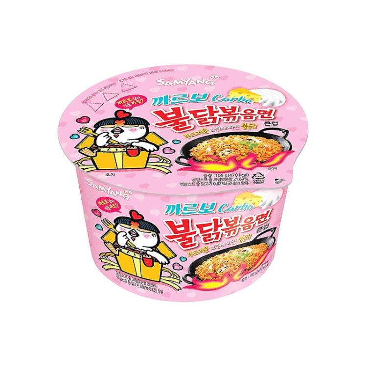 Лапша б\п Samyang курица-карбонара острая, 105 г