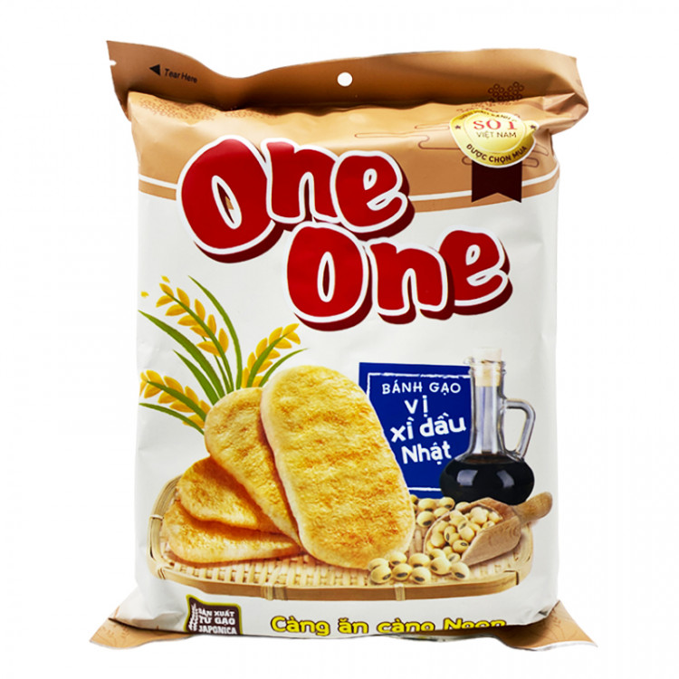 Печенье рисовое с соевым соусом One One, 142 гр