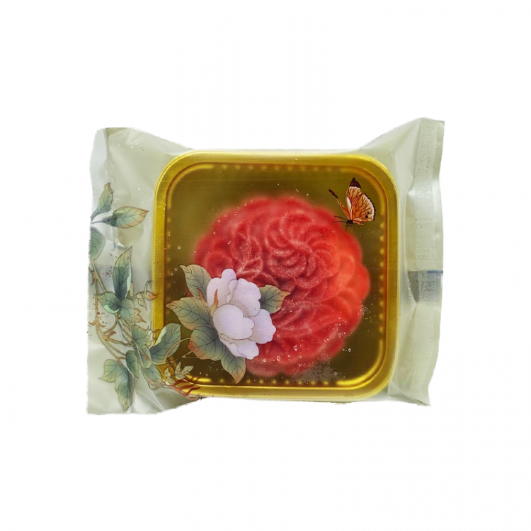 Снежный юэбин с сырным ганашем и вишней, 1 шт