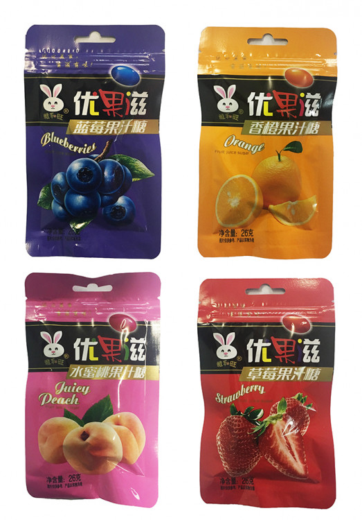 Жевательные конфеты Ассорти с фруктовым соком, 26 гр