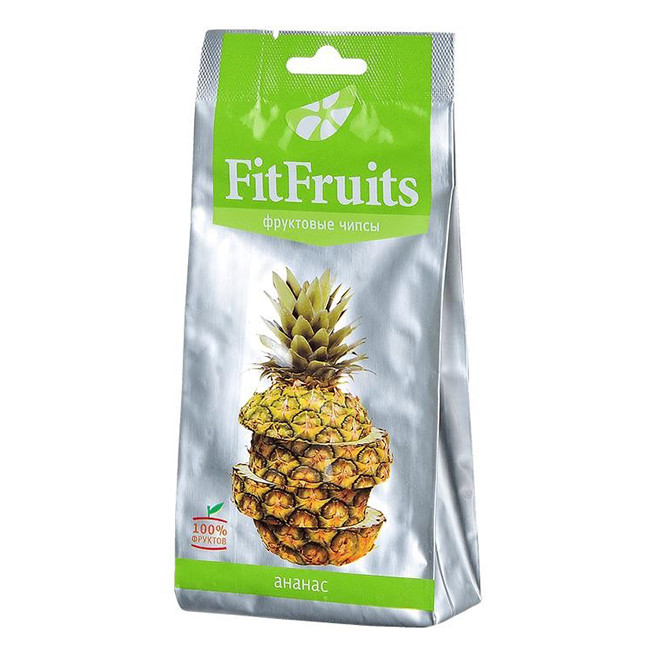 Фруктовые чипсы FitFruits Ананас 20 гр