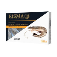 Тигровые креветки черные с/м  с/г 16/20 Risma, 1 кг