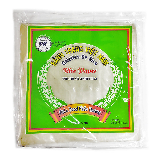 Рисовая бумага квадратная 22см Banh Trang, 300 гр