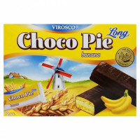 Печенье Choco Pie Long Банан Вироско, 216 г