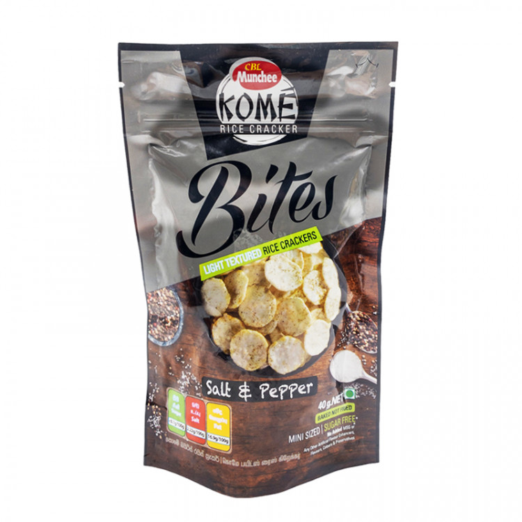 Крекеры мини рисовые KOME Соль и черный перец, 40 г