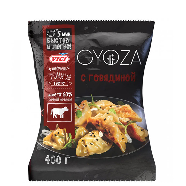 Пельмени гёдза с говядиной VICI, 400 г