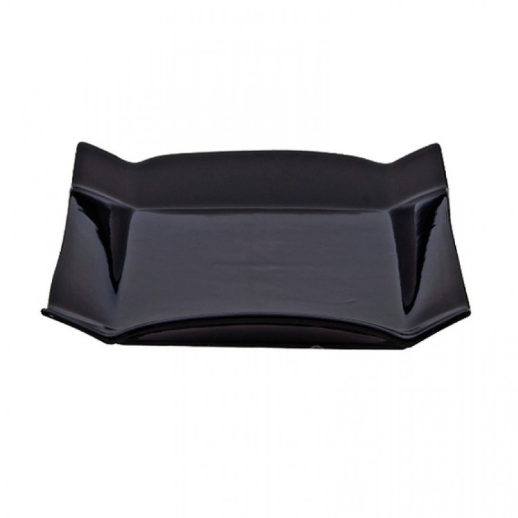 Тарелка квадратная 17*17*3.5 см (Черная керамика) 8899