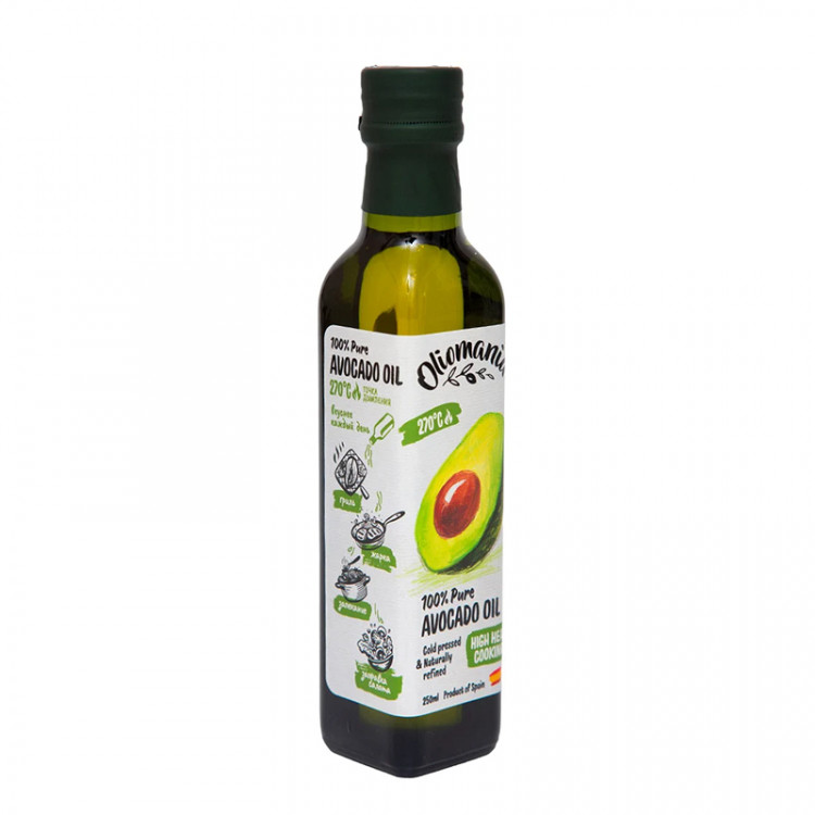 Масло авокадо 100% рафинир. Oliomania, с/б 250 мл