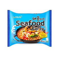 Лапша б\п со вкусом морепродуктов "Seafood party" Samyang, 125 г