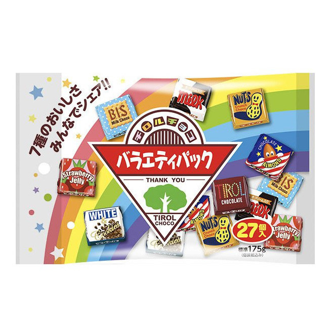 Шоколад TIROL ассорти в пакете 27 шт, 174 г