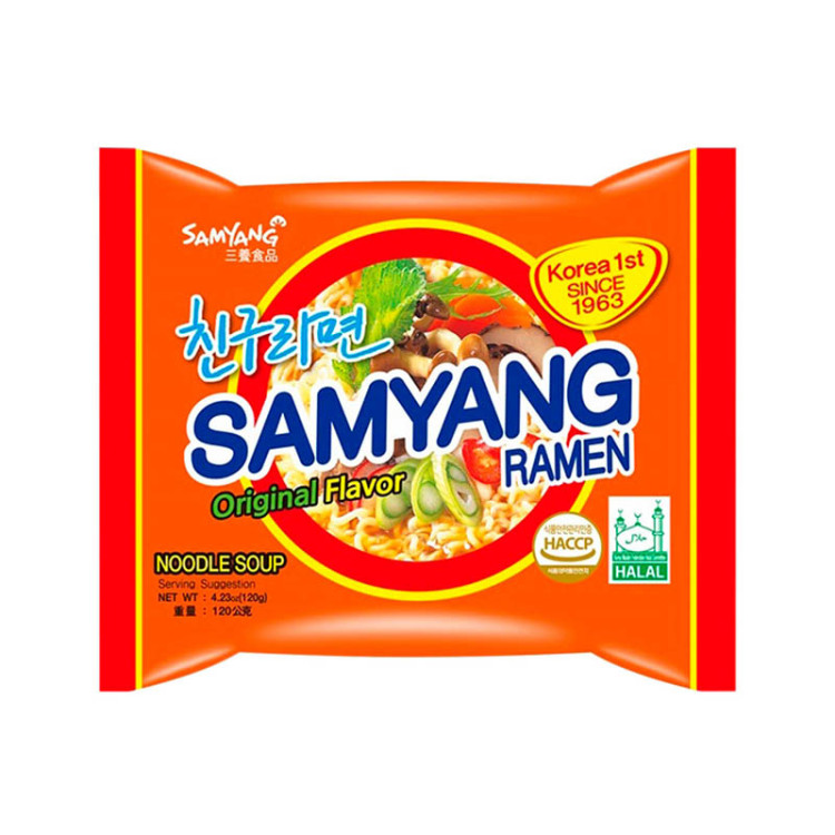 Лапша б\п Samyang Ramen со вкусом острой говядины, 120 гр