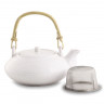 Чайник с сито белая керамика 650 мл H2084AF/PT212