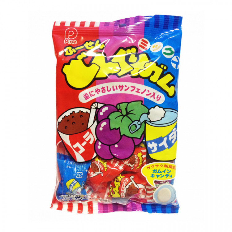 Карамель леденцовая Pine с жев рез внутри микс вкусов, 110 г