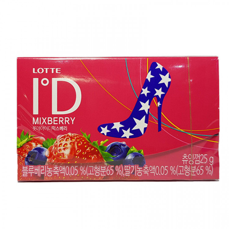 Жевательная резинка ID Mixberry ягодный микс Lotte, 25 гр