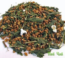 Чай зеленый листовой Ген Май Ча с обжареным рисом и маття 200 гр