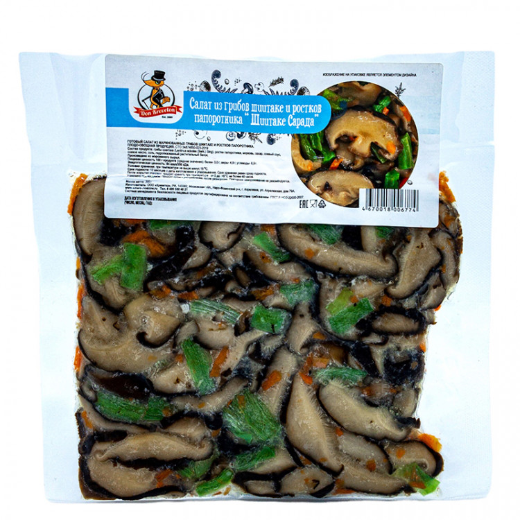 Салат из грибов Шиитаке и папоротника "Шиитаке Сарада" DK, 200 гр