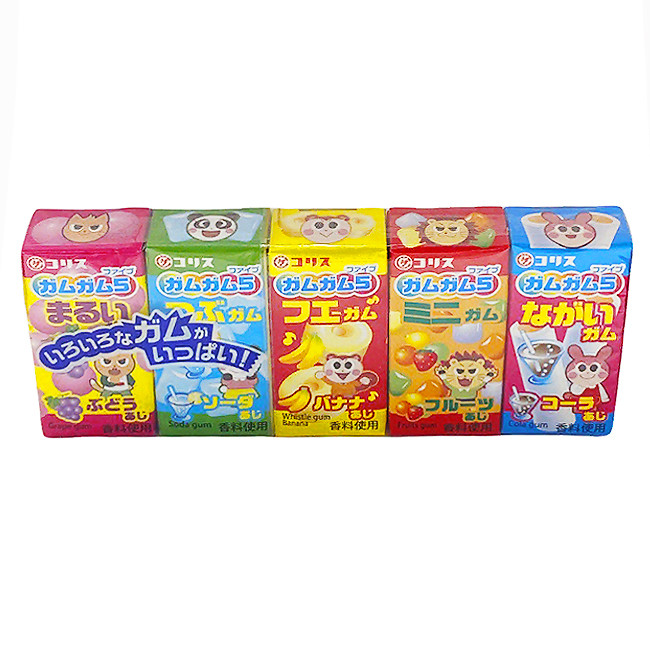 Жевательная резинка CORIS ассорти (виноград/банан/фрукты/кола/содовая), 37г