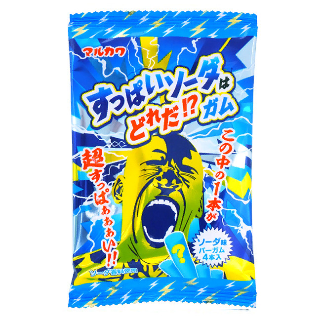 Жевательная резинка суперкислая, вкус прохладной соды Marukawa, 4 шт