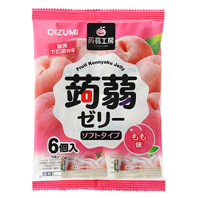 Желе конняку с коллагеном Персик Момо, 96 гр