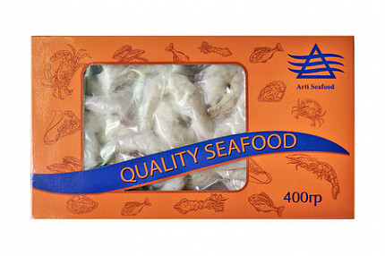 Креветки очищенные с хвостиком с/м 31/40 Arti Seafood, 400 г