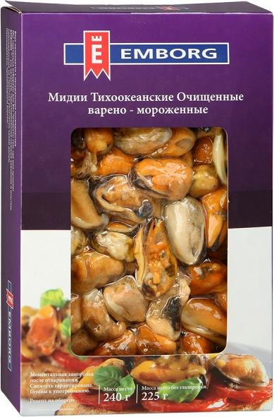 Мясо мидий в/м EMBORG 240 гр