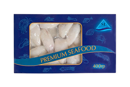 Кальмар сырой замороженный целый очищенный, 400 гр