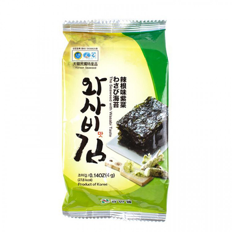 Морская капуста обжаренная со вкусом васаби Humanwell, 4 г