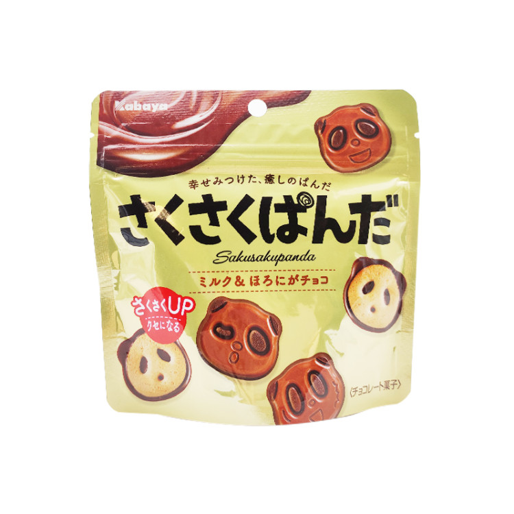 Печенье бисквитное Мишки Панда с шоколадом Kabaya, 47 г