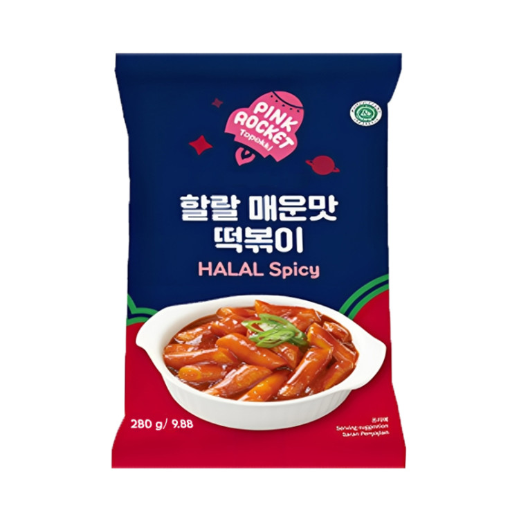 Рисовые палочки Токпокки Pink Rocket с острым соусом, пауч 280 г