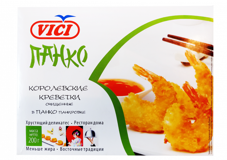 Креветки королевские очищенные в панировке Панко VICI, 200 г
